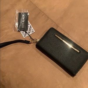 steve Madden black leather wallet